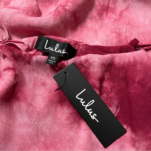 Lulu’s Tie-Dye Cowl Neck Sleeveless Mini Slip Dress XS - Picture 5 of 5